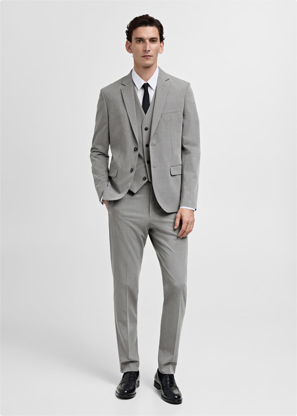 Paris super slim-fit suit waistcoat - Image 2