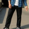 men-s-jet-black-slim-straight-fit-stretchable-mid-rise-jeans-662625-1751959549-1 Men Black Dark Wash Slim Fit Jeans